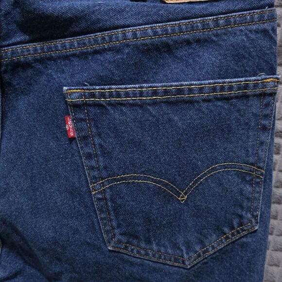 Levis 550 Relaxed Baggy Jeans 38x34 Mens High Rise Dark Wash Workwear Western - Picture 13 of 16